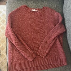 Athleta Ribbed Knit Sweater - Red size M